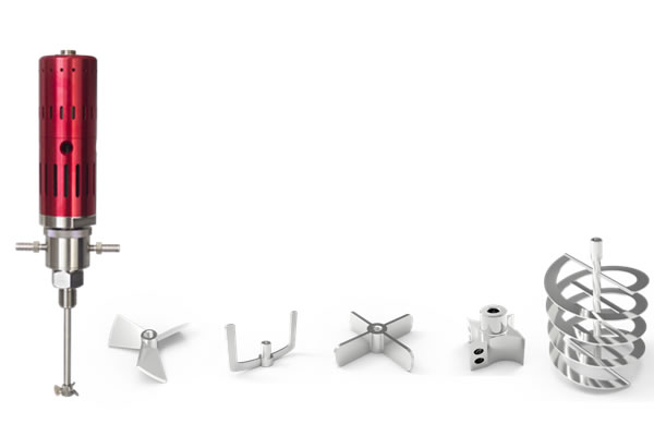 霍桐仪器尝试室细小型机器搅拌反映釜的几种搅拌桨型和搅拌机电配件照片